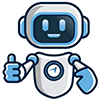 Mascot Thumbs-Up Icon BluePoint Mortgage robot mascot giving a thumbs-up